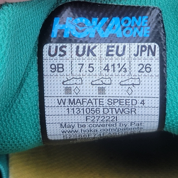 Hoka One Mafate Speed 4 Trail Running Vibrant Colored Shoes, Size 9 Womens - Picture 10 of 10